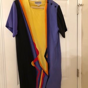Pat Argenti Collection silk dress Vintage 80’s